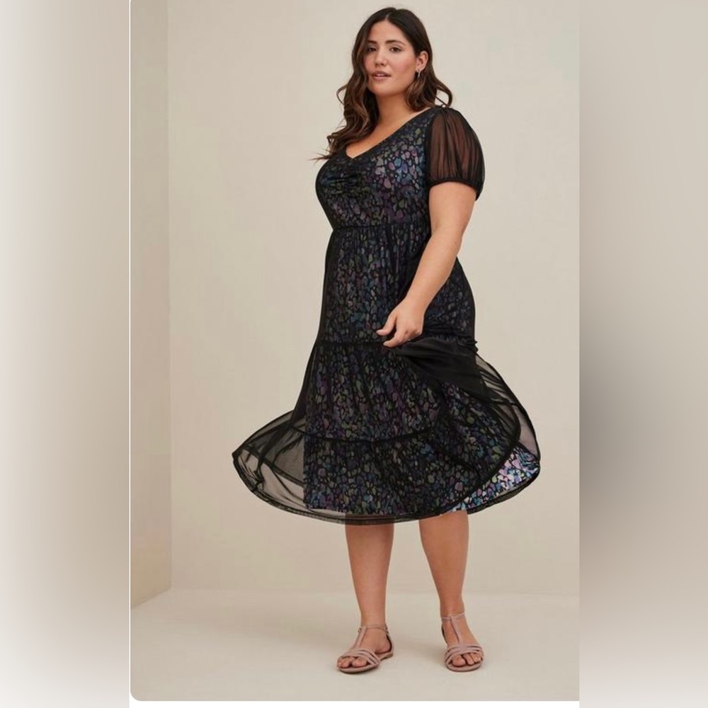 Torrid Tiered Midi Dress NWT
